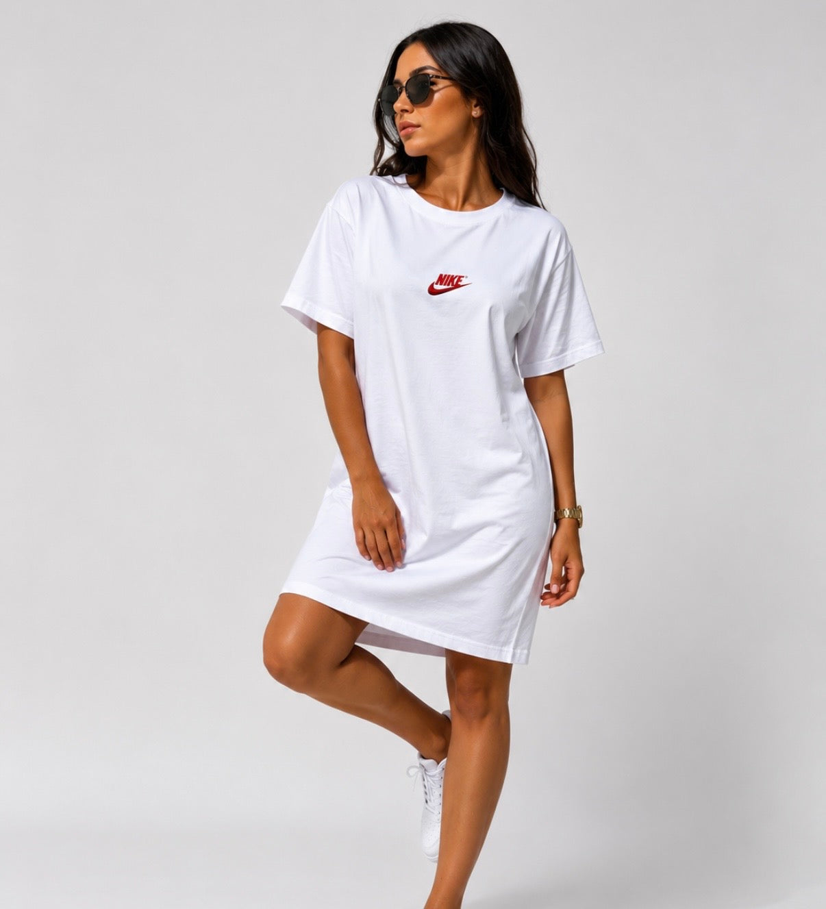 Rochie T-Shirt Nike  – Alb femei