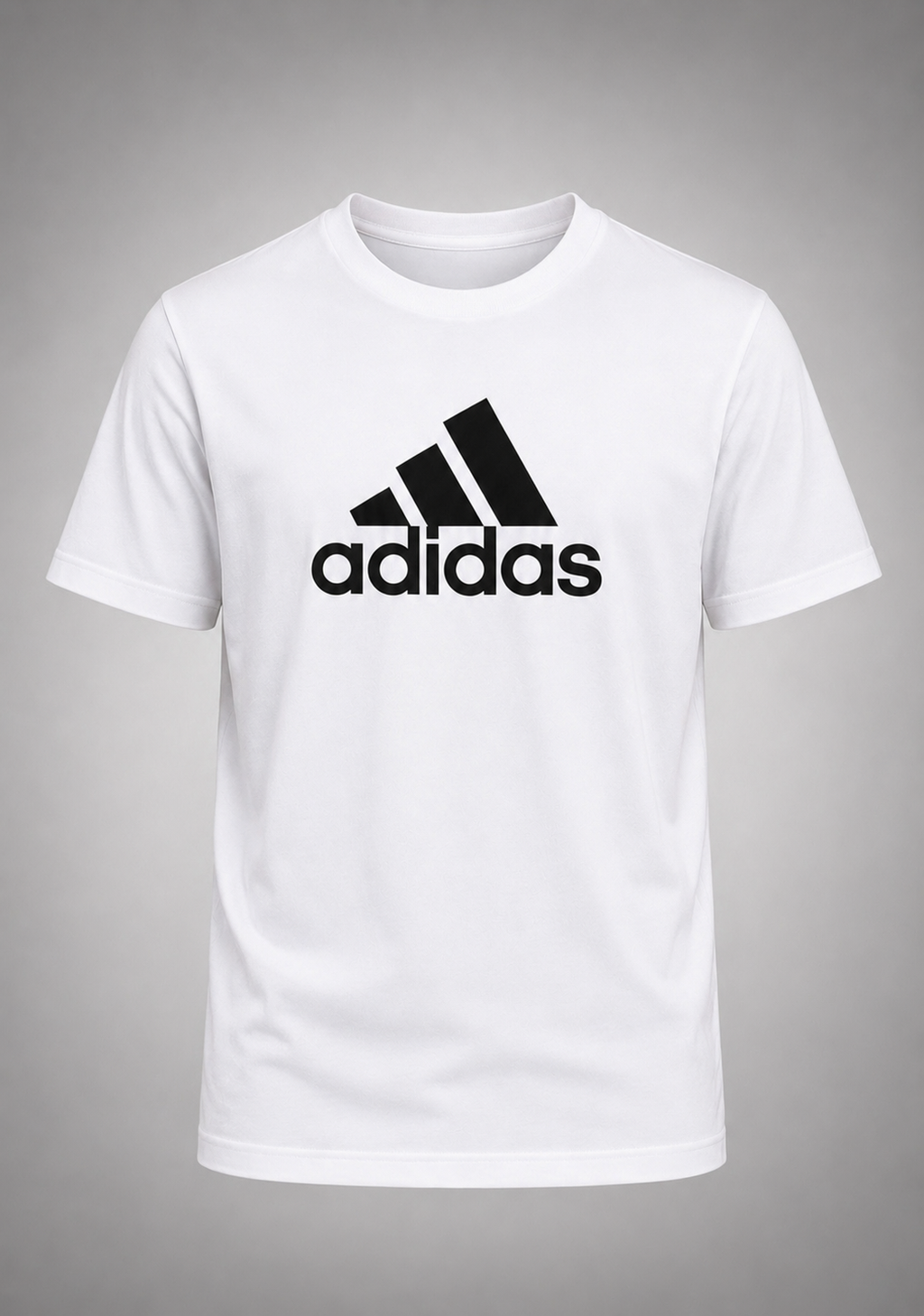 Adidas Alb cu Logo Cusut