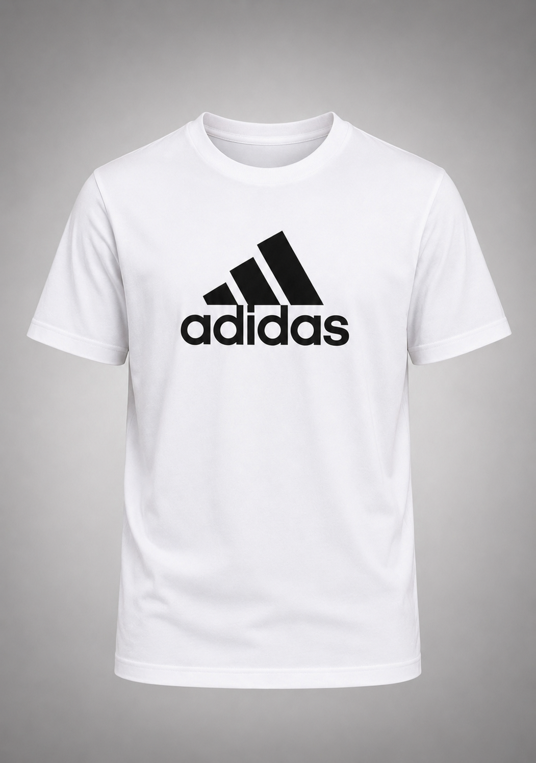 Adidas Alb cu Logo Cusut