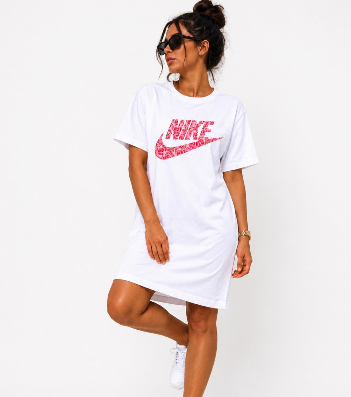 Rochie T-Shirt NIKE  – Alb