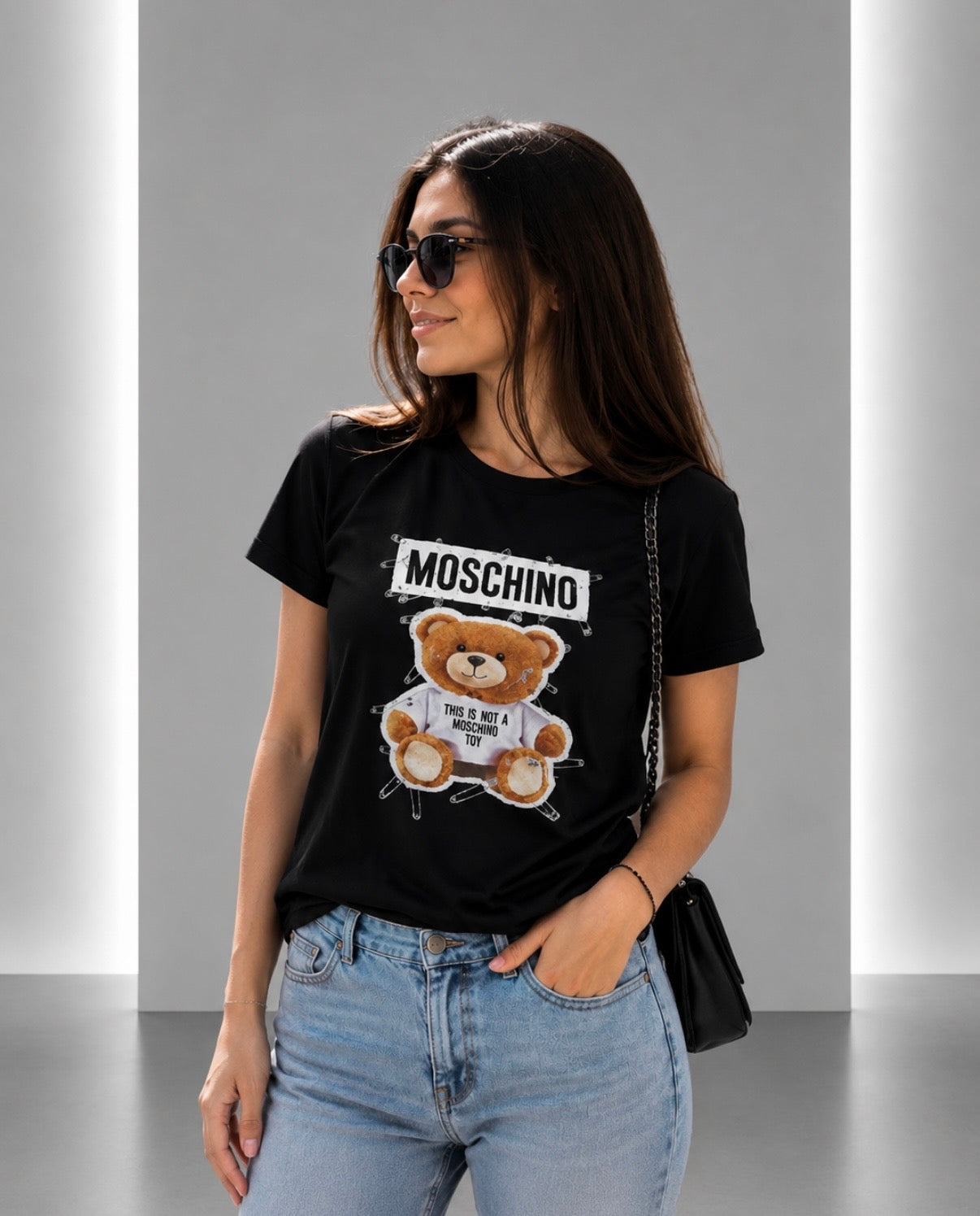 Tricou Damă Moschino Teddy – Negru