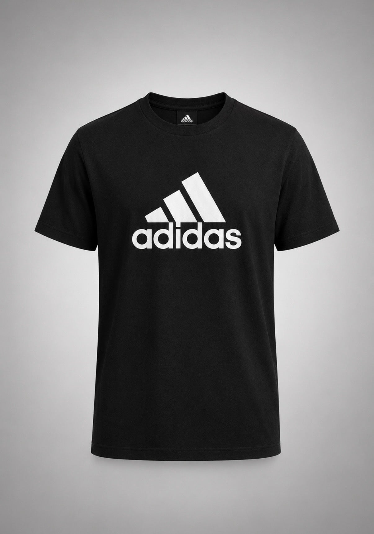 Adidas Tricou Negru Logo Alb