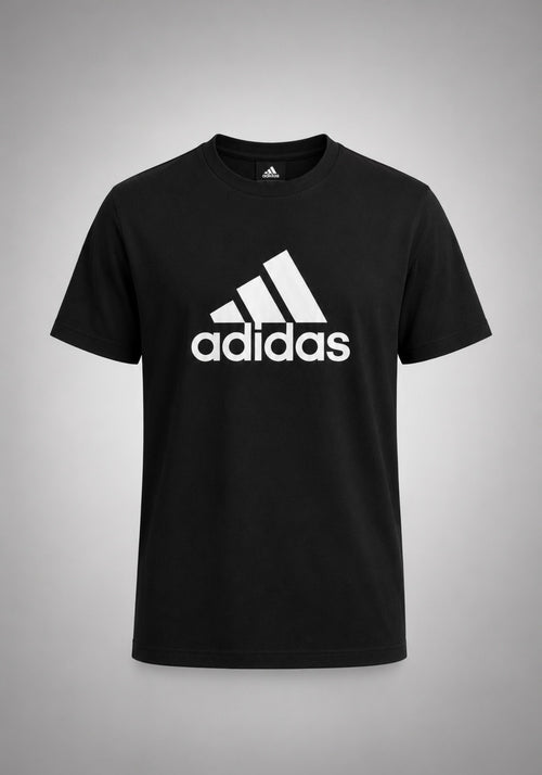 Adidas Tricou Negru Logo Alb