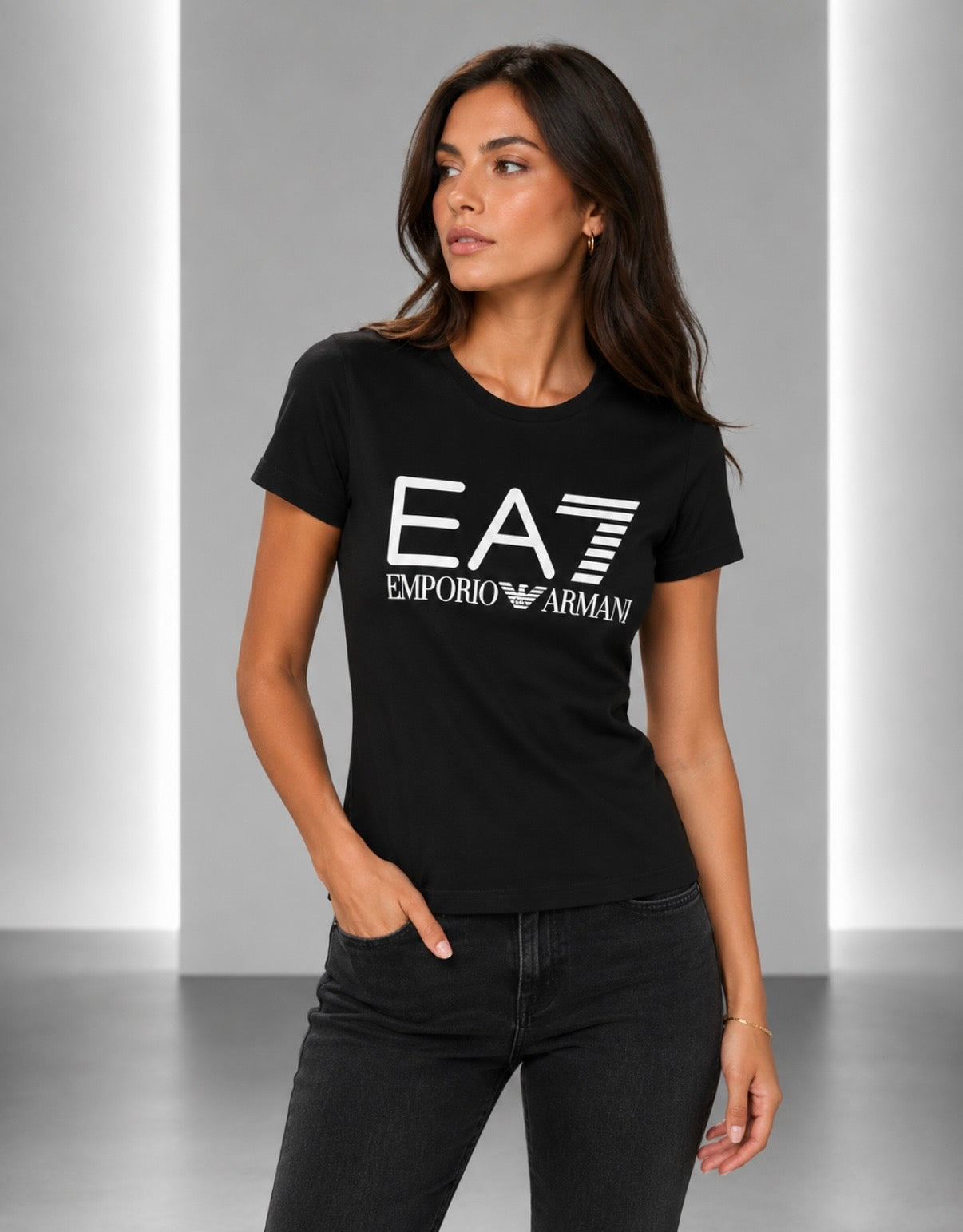 Tricou femei EA7 Emporio Armani – Negru