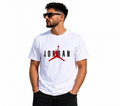 Jordan Tricou Alb Logo Roșu