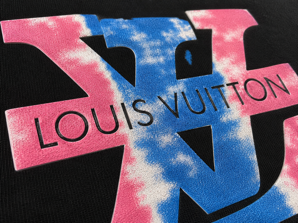 Louis Vuitton Tricou Bărbați Negru din Bumbac Premium