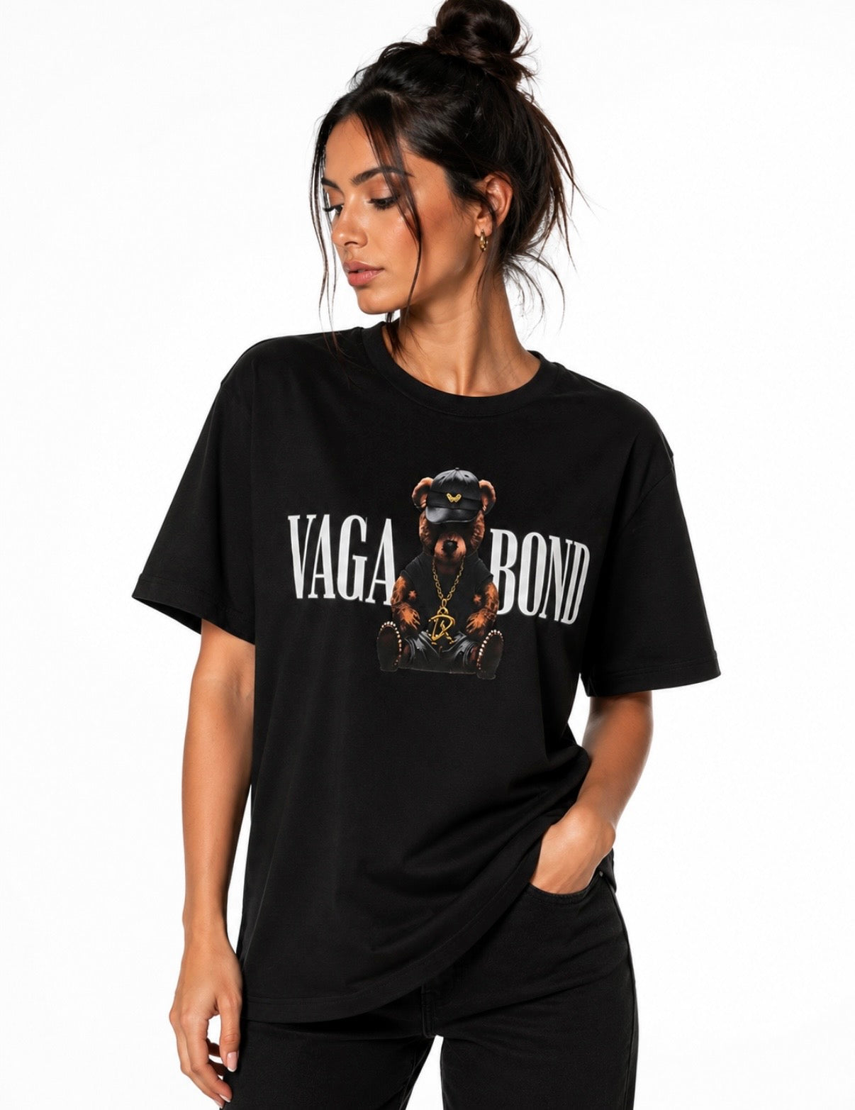 Tricou Vagabond Damă Negru – Bumbac