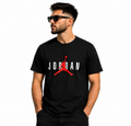 Jordan Tricou Negru Logo Roșu