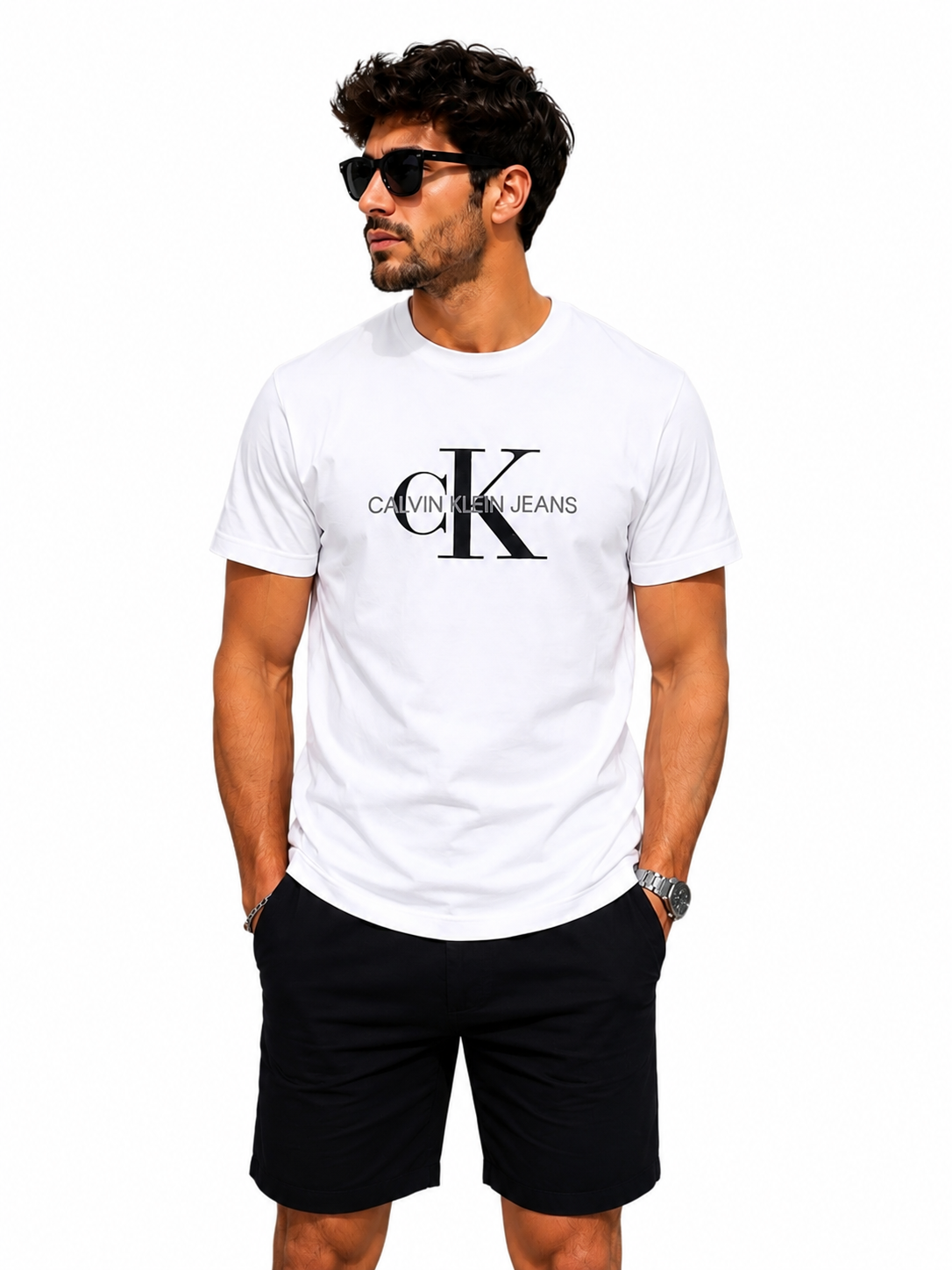 Calvin Klein Jeans Tricou Alb
