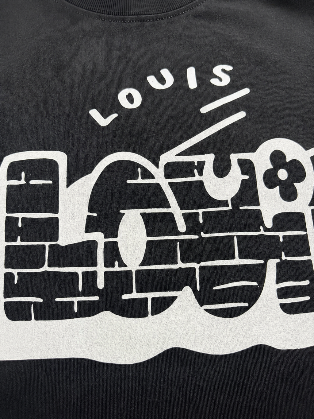Louis Vuitton Tricou Bărbați Negru din Bumbac Premium