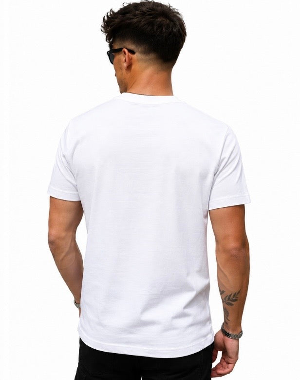 Guess Tricou Alb Bărbați Logo Est.1981